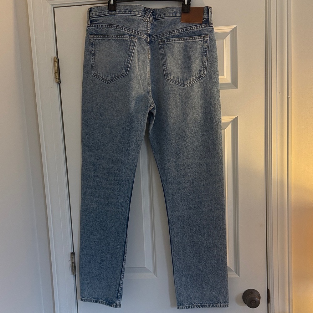 NWT Alex Mill Sz 35 AM original 5 pocket men’s denim in vintage light indigo - Picture 4 of 9